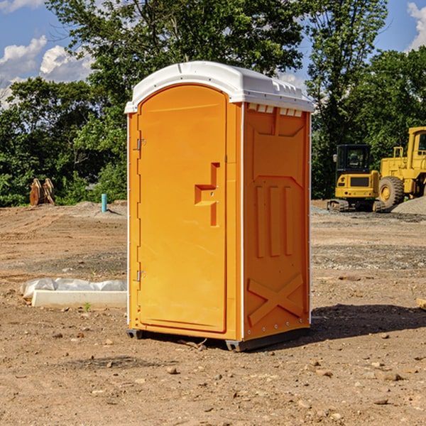 how often are the portable toilets cleaned and serviced during a rental period in Riverside